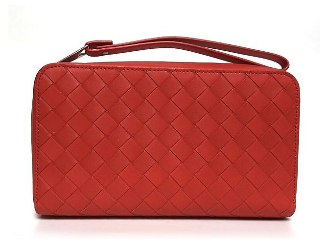 Bottega Veneta Clutch e Portafoglio Lungo Rosso - vista 7