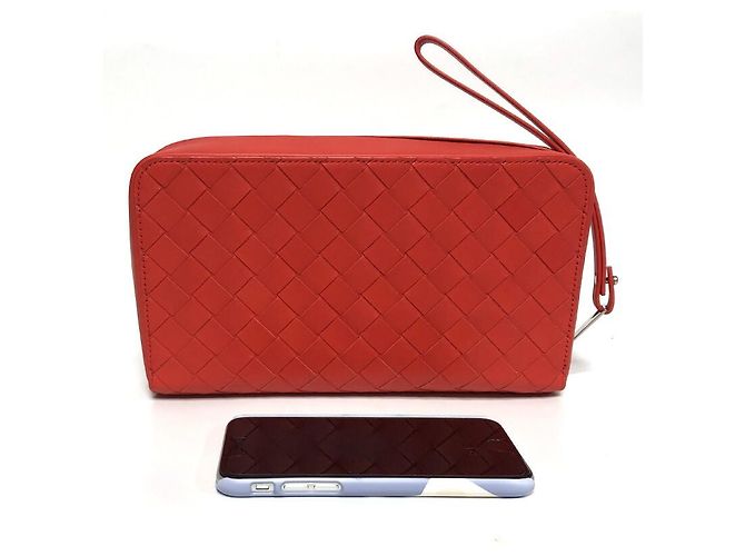 Bottega Veneta Clutch e Portafoglio Lungo Rosso - vista 8