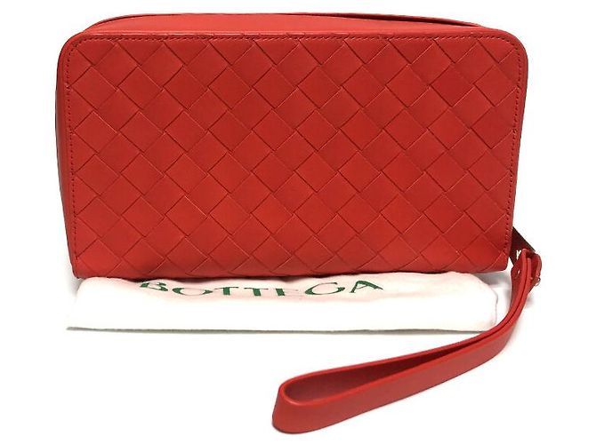 Bottega Veneta Clutch e Portafoglio Lungo Rosso - vista 9