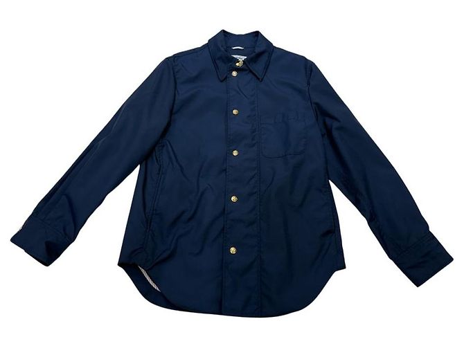 Thom Browne Tech Zip-Up Overshirt Jacket One Size Navy Blue - view 4