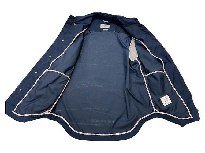 Thom Browne Tech Zip-Up Overshirt Jacket One Size Navy Blue - view 6