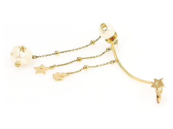 Dior Perlen Ohrstecker mit goldener Oberfläche SHINY-D - Ansicht 3