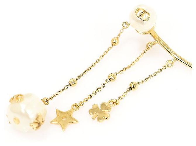 Dior Perlen Ohrstecker mit goldener Oberfläche SHINY-D - Ansicht 4