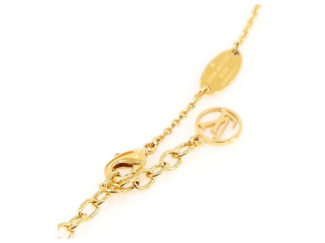 Louis Vuitton Collana Vivienne in Cristallo Dorato D'oro - vista 3