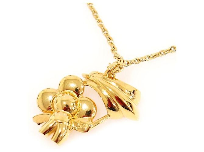 Louis Vuitton Collana Vivienne in Cristallo Dorato D'oro - vista 5