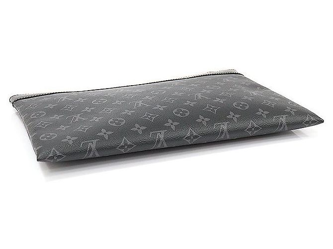 Louis Vuitton Monogram Eclipse Canvas Pochette Clutch Schwarz - Ansicht 5
