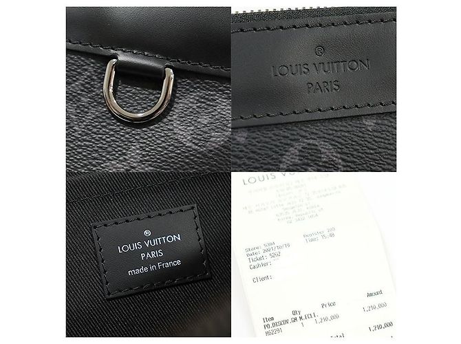 Louis Vuitton Monogram Eclipse Canvas Pochette Clutch Schwarz - Ansicht 7