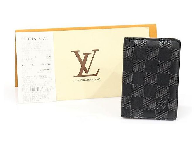 Louis Vuitton Organizer da tasca in pelle Damier Infini Onyx Argento Nero - vista 2