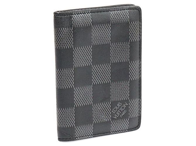 Louis Vuitton Organizer da tasca in pelle Damier Infini Onyx Argento Nero - vista 3