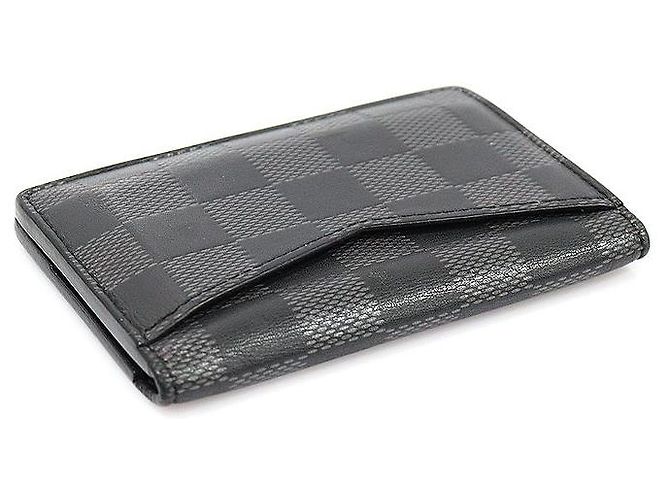Louis Vuitton Organizer da tasca in pelle Damier Infini Onyx Argento Nero - vista 5