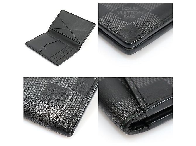 Louis Vuitton Organizer da tasca in pelle Damier Infini Onyx Argento Nero - vista 6