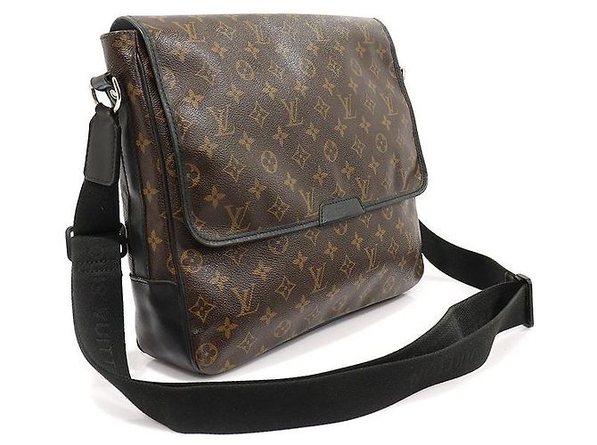 Louis Vuitton Borsa a tracolla Messenger Bast GM in tela Macassar con monogramma Nero - vista 3