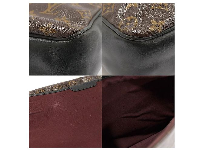 Louis Vuitton Borsa a tracolla Messenger Bast GM in tela Macassar con monogramma Nero - vista 5