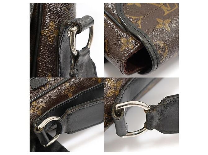 Louis Vuitton Borsa a tracolla Messenger Bast GM in tela Macassar con monogramma Nero - vista 6