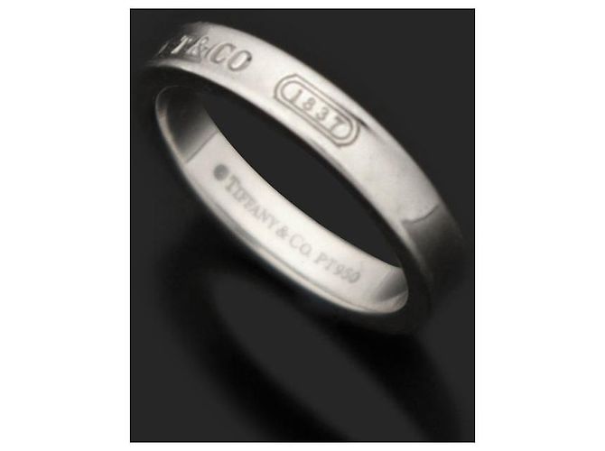 Tiffany & Co Platin Schmale Ring Größe Silber - Ansicht 4