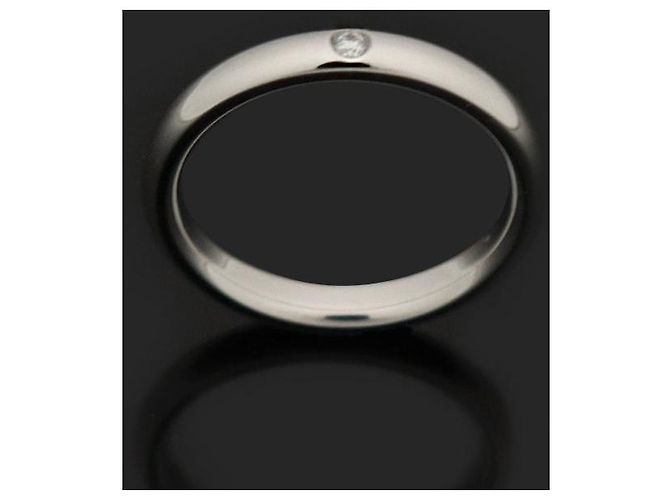 Tiffany & Co Platin-Diamant Elsa Peretti Bandring Größe Weiß - Ansicht 2