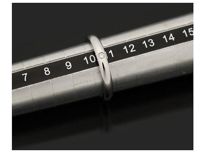 Tiffany & Co Platin-Diamant Elsa Peretti Bandring Größe Weiß - Ansicht 5