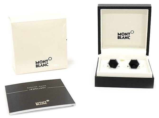 Montblanc Gemelli sartoriali in acciaio onice Nero - vista 2