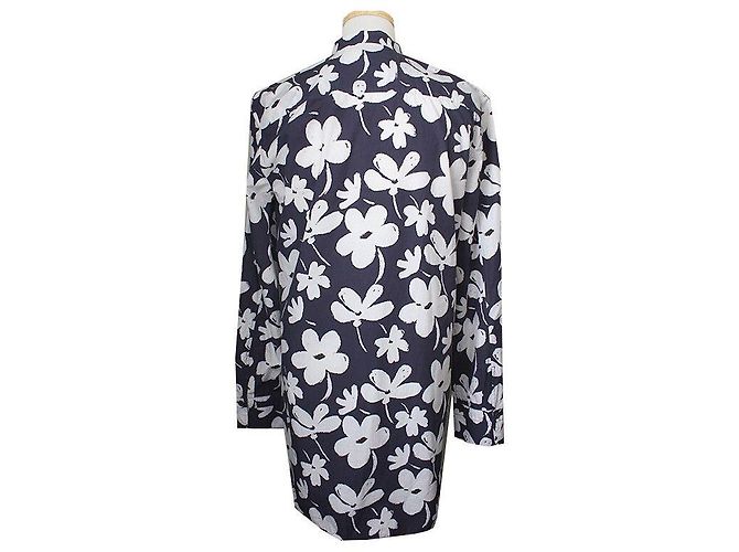 Marni Camicia a maniche lunghe in cotone floreale Blu - vista 2