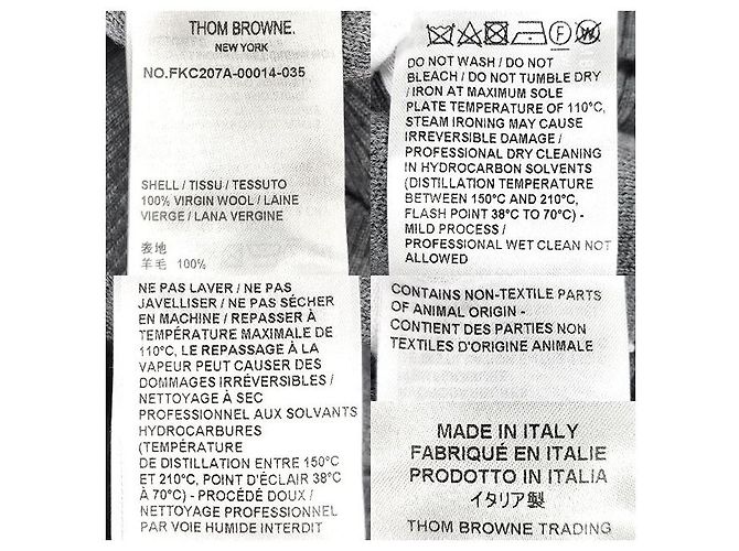 Thom Browne Milano-Stich Armband Bar Cardigan in Mittelgrau Braun - Ansicht 10