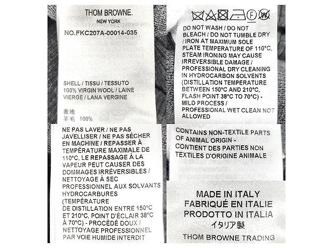 Thom Browne Milano-Stich Armband Bar Cardigan in Mittelgrau Braun - Ansicht 22