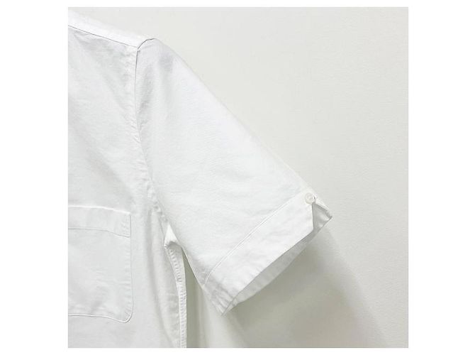 Thom Browne Camicia classica a maniche corte in righe grosgrain Bianco - vista 4