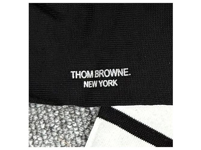 Thom Browne Calze leggere in cotone a metà polpaccio con tre strisce Nero - vista 13