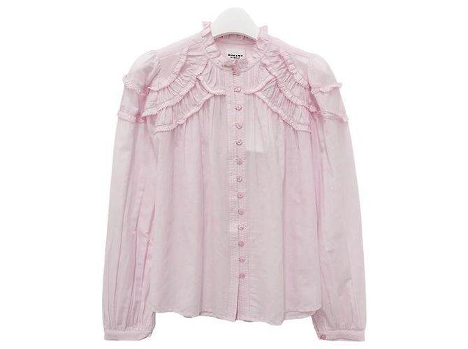 Isabel Marant Blusa Plisada CHRISTA Rosa Claro - vista 10