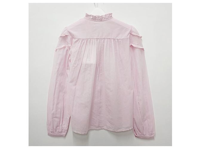 Isabel Marant Blusa Plisada CHRISTA Rosa Claro - vista 11