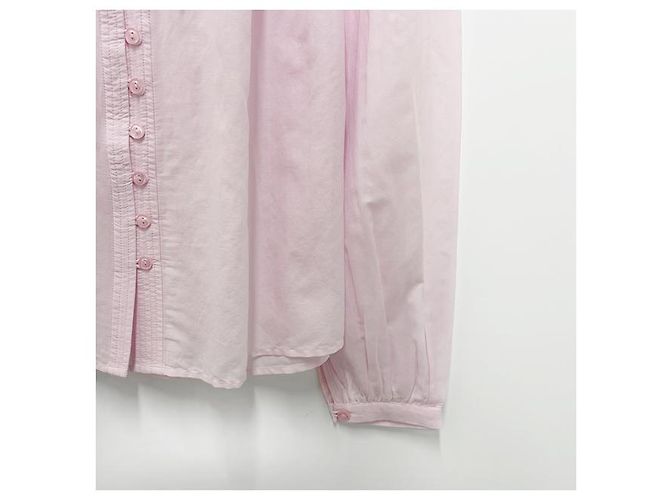 Isabel Marant Blusa Plisada CHRISTA Rosa Claro - vista 14