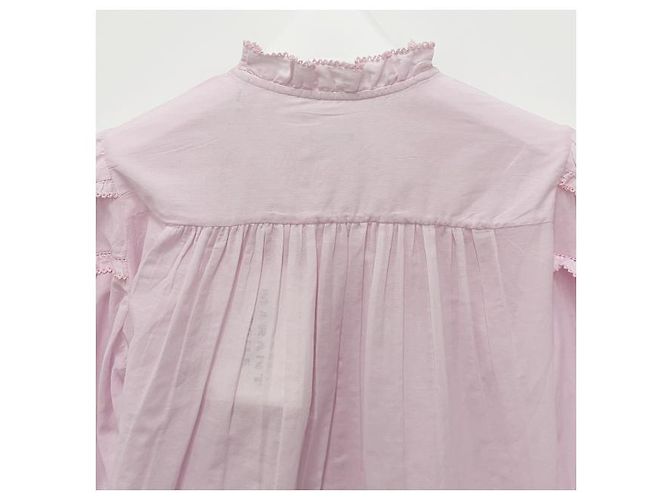 Isabel Marant Blusa Plisada CHRISTA Rosa Claro - vista 15