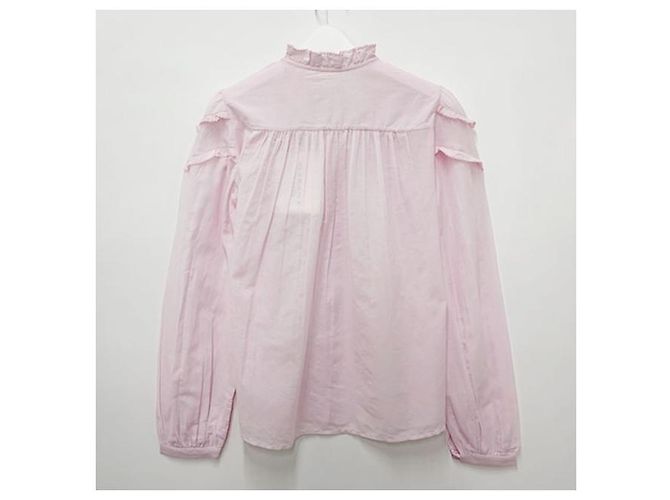 Isabel Marant Blusa Plisada CHRISTA Rosa Claro - vista 2
