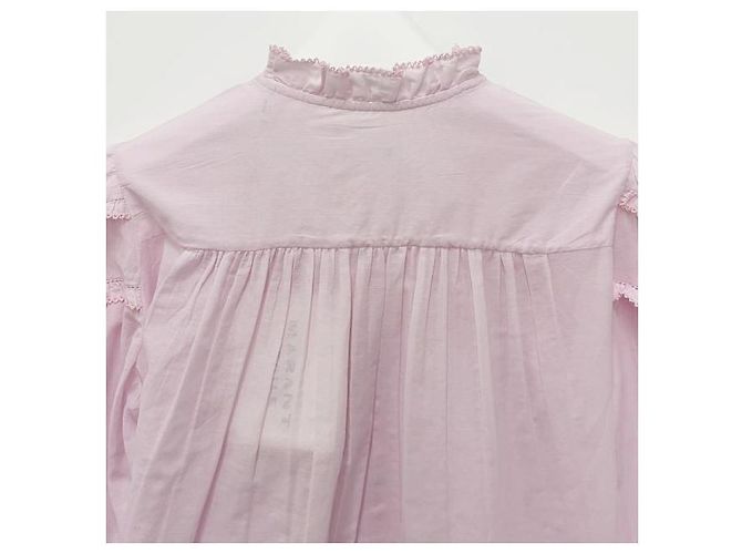 Isabel Marant Blusa Plisada CHRISTA Rosa Claro - vista 6