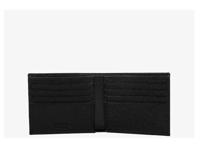Prada Wallet Nylon Logo Men's Bifold Black - view 7