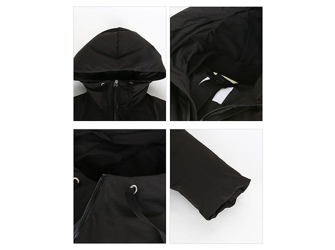 Moncler Jaqueta acolchoada com capuz e estampa de logo OAMC Preto - vista 4