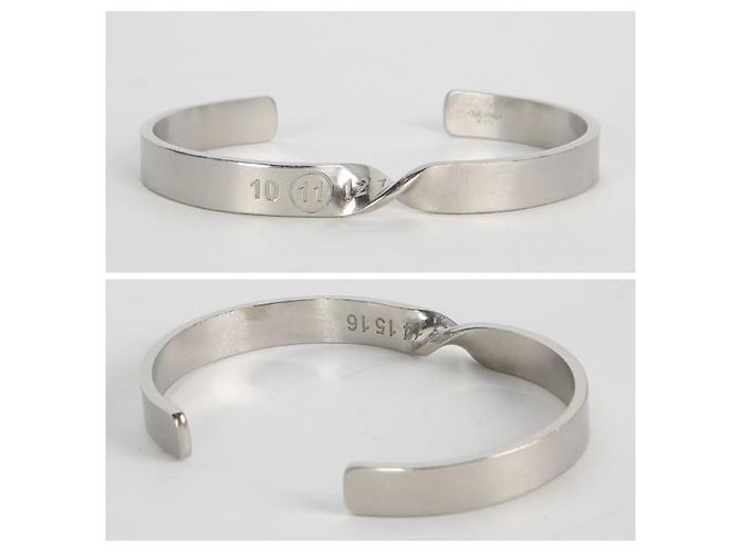 Maison Martin Margiela Bracciale Twist Number Argento - vista 6