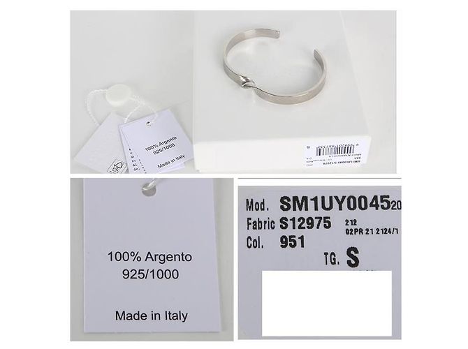 Maison Martin Margiela Bracciale Twist Number Argento - vista 8