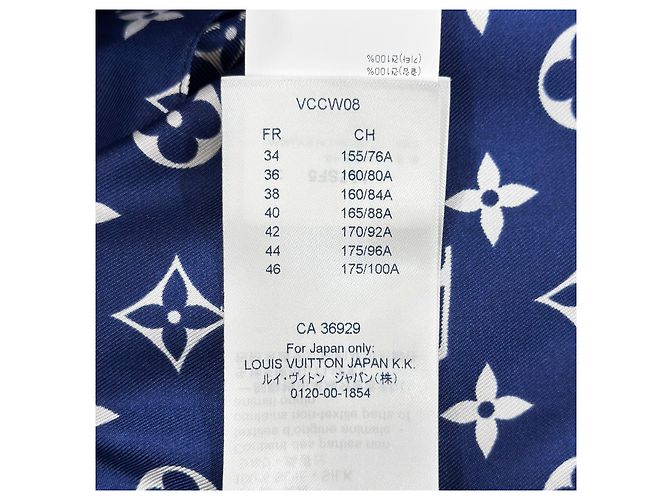 Louis Vuitton Camicia da pigiama in seta Escale Blu - vista 7