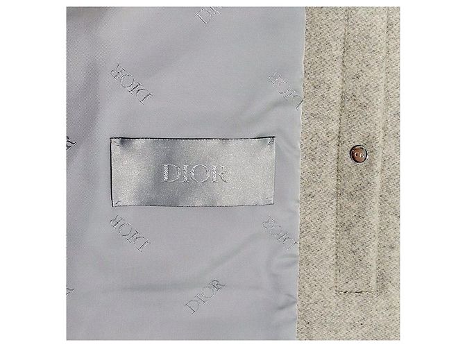 Dior Herren Ecru Cannage Blend Cropped Blousonjacke Beige Grau Blau - Ansicht 10