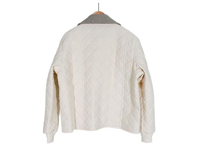 Dior Herren Ecru Cannage Blend Cropped Blousonjacke Beige Grau Blau - Ansicht 4
