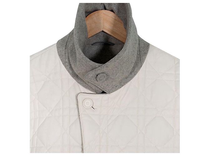 Dior Herren Ecru Cannage Blend Cropped Blousonjacke Beige Grau Blau - Ansicht 6
