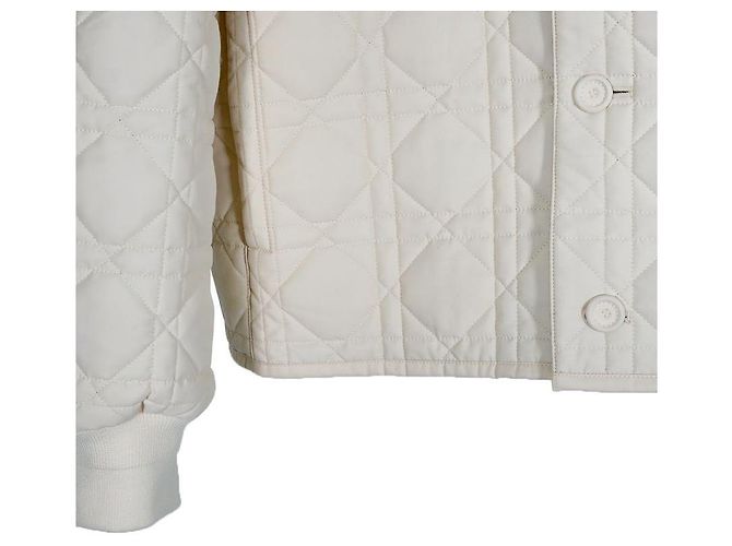 Dior Herren Ecru Cannage Blend Cropped Blousonjacke Beige Grau Blau - Ansicht 9