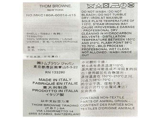 Thom Browne Wollcardigan mit Milano-Stich und diagonaler Leiste Blau - Ansicht 7
