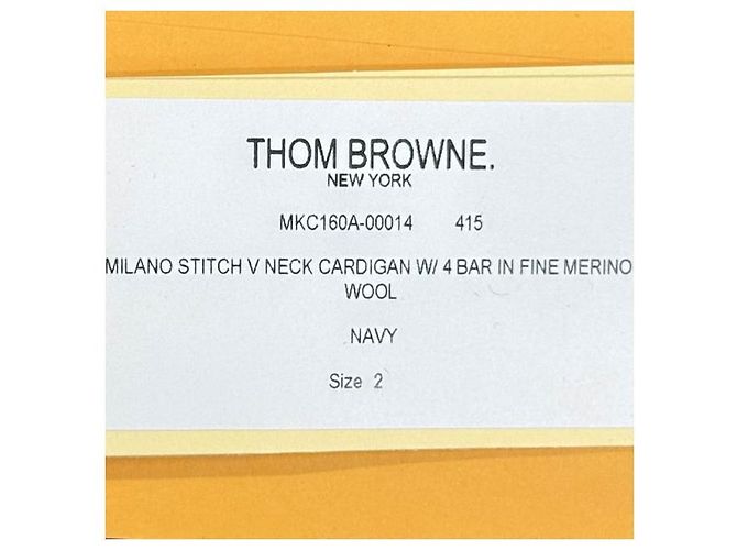 Thom Browne Wollcardigan mit Milano-Stich und diagonaler Leiste Blau - Ansicht 8