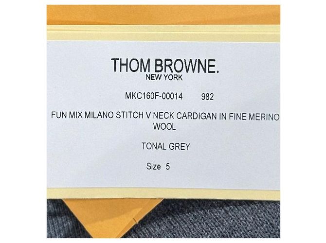 Thom Browne Diagonal Stripe Mixed Wool Cardigan Tonal Grey - view 8