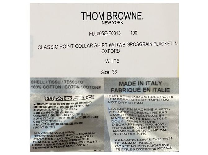 Thom Browne Camicia Oxford in Grosgrain con Tre Strisce per Donne Bianco - vista 14
