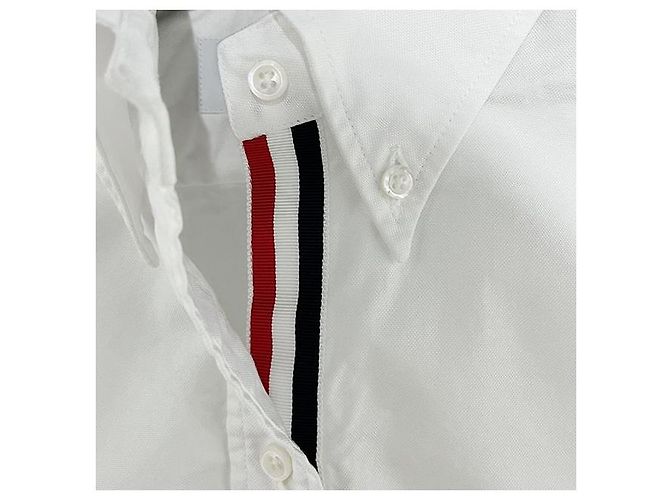Thom Browne Camicia Oxford in Grosgrain con Tre Strisce per Donne Bianco - vista 4