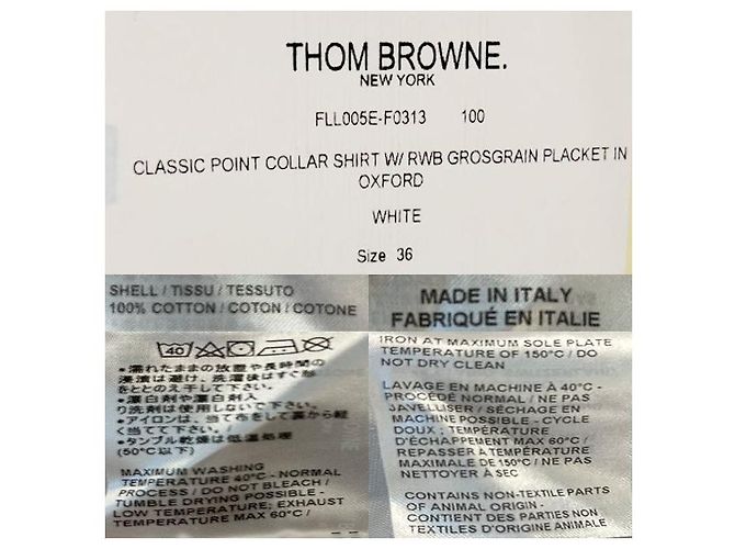 Thom Browne Camicia Oxford in Grosgrain con Tre Strisce per Donne Bianco - vista 6