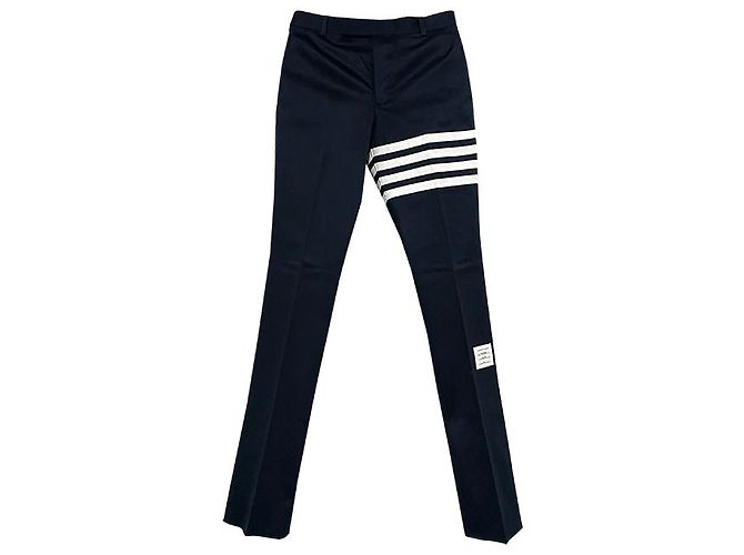 Thom Browne Unkonstruierte Chino-Hosen aus Baumwolltwill Blau - Ansicht 13