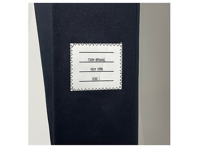 Thom Browne Unkonstruierte Chino-Hosen aus Baumwolltwill Blau - Ansicht 16